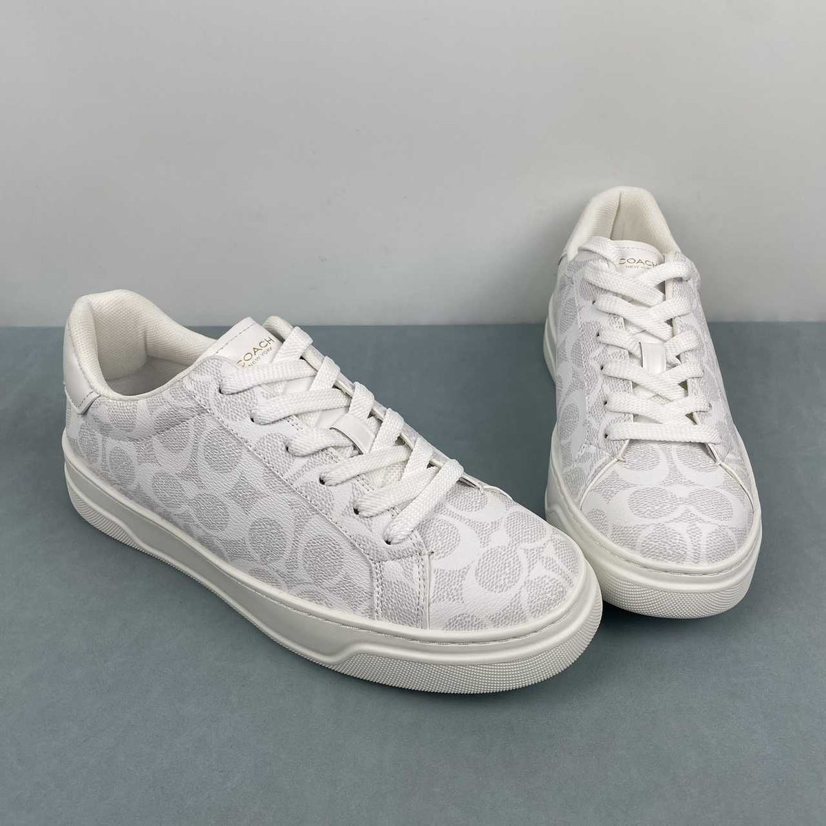 COACH White Signature Low-Top Sneakers