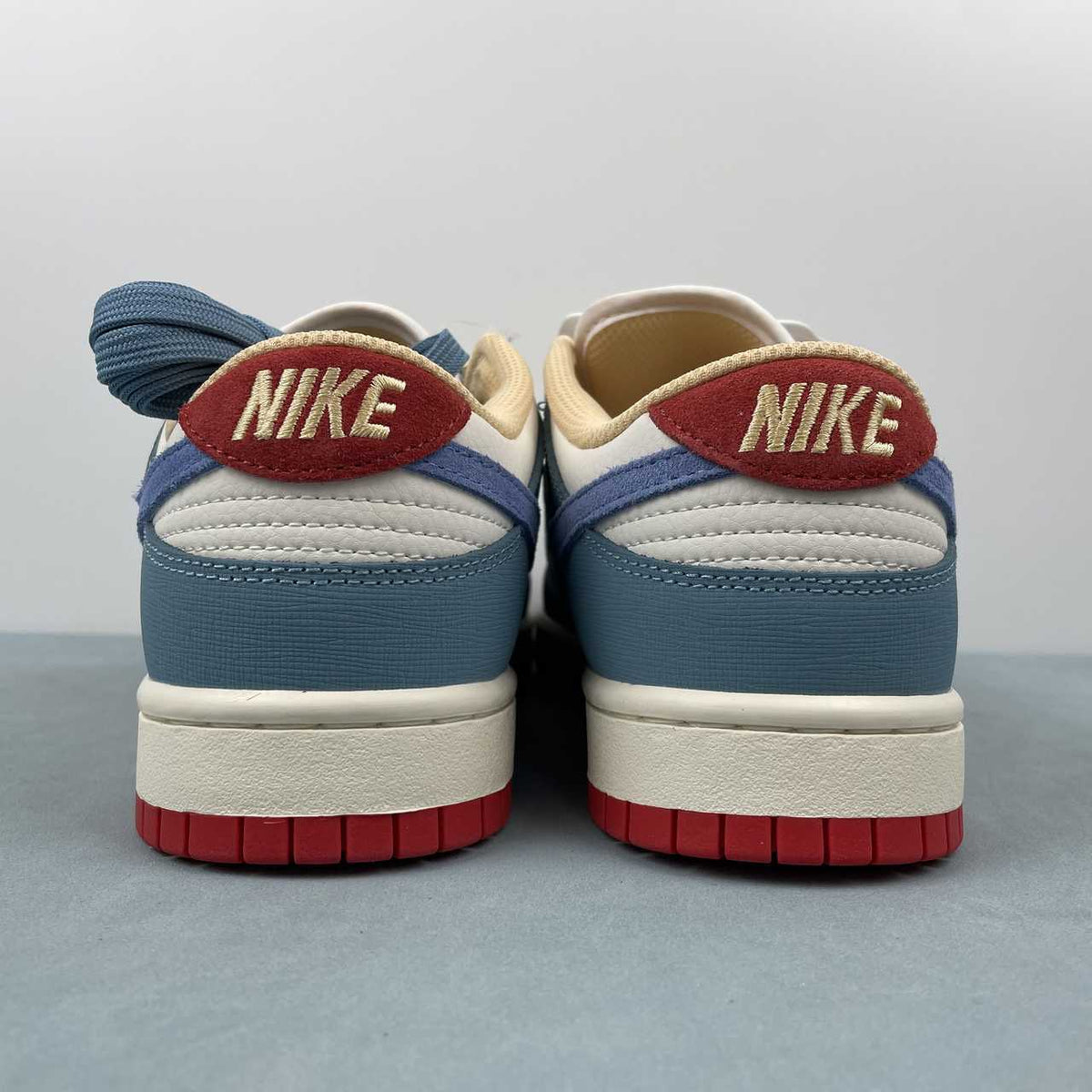 Nike Dunk Low Sneakers - Blue, Cream & Red  HJ9112-110
