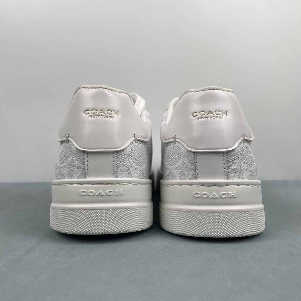 COACH White Signature Low-Top Sneakers