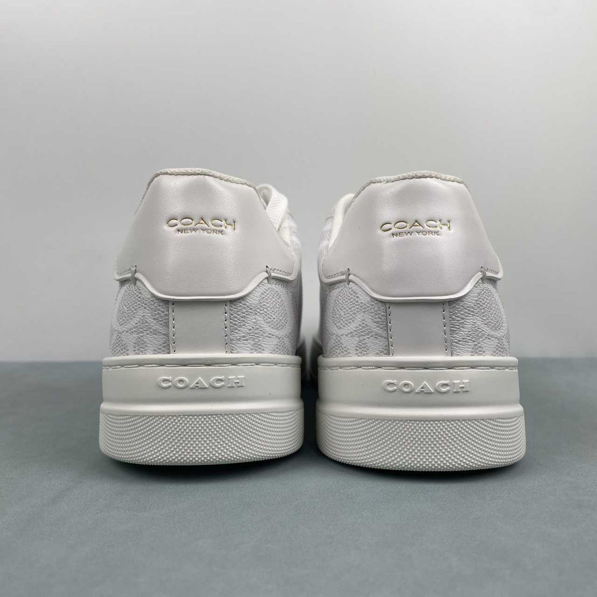 COACH White Signature Low-Top Sneakers