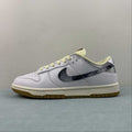Nike Dunk Low Sneakers – White, Grey & Pale Yellow   FN6881-100