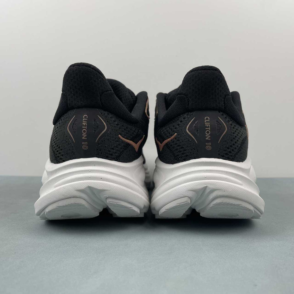 HOKA Clifton 10 Sneakers – Black & Bronze