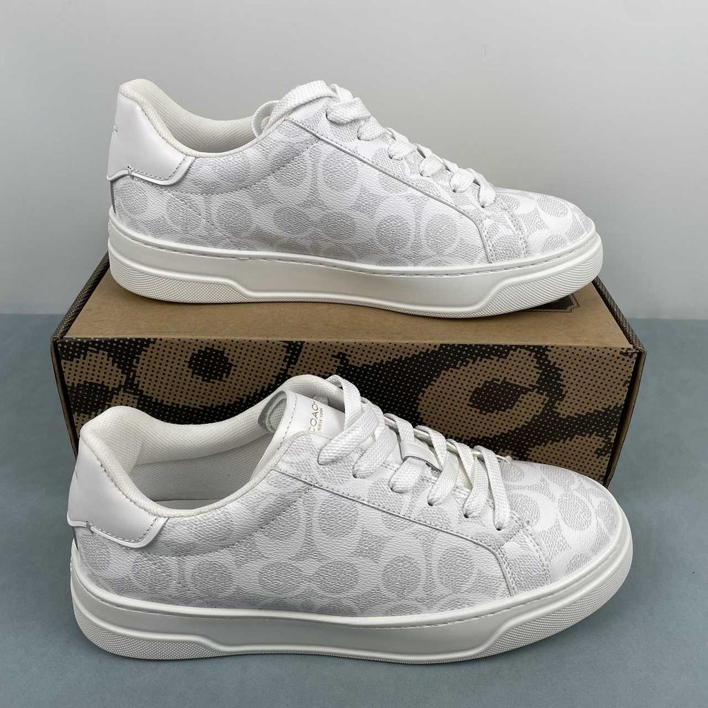 COACH White Signature Low-Top Sneakers