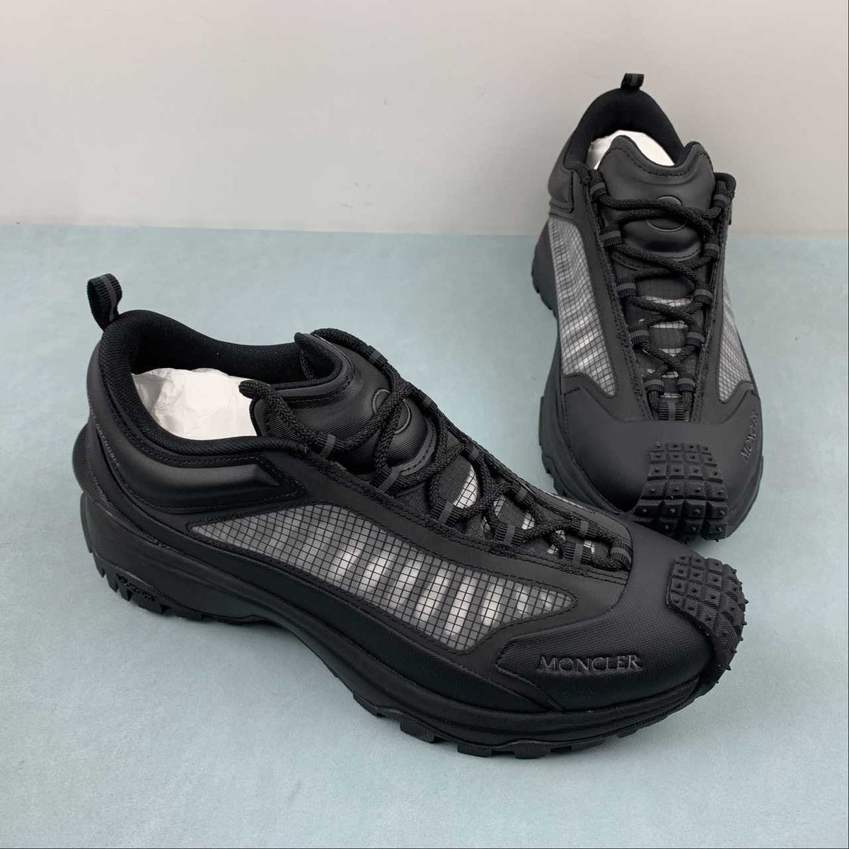 HOKA Moncler Black Low-Top Sneakers